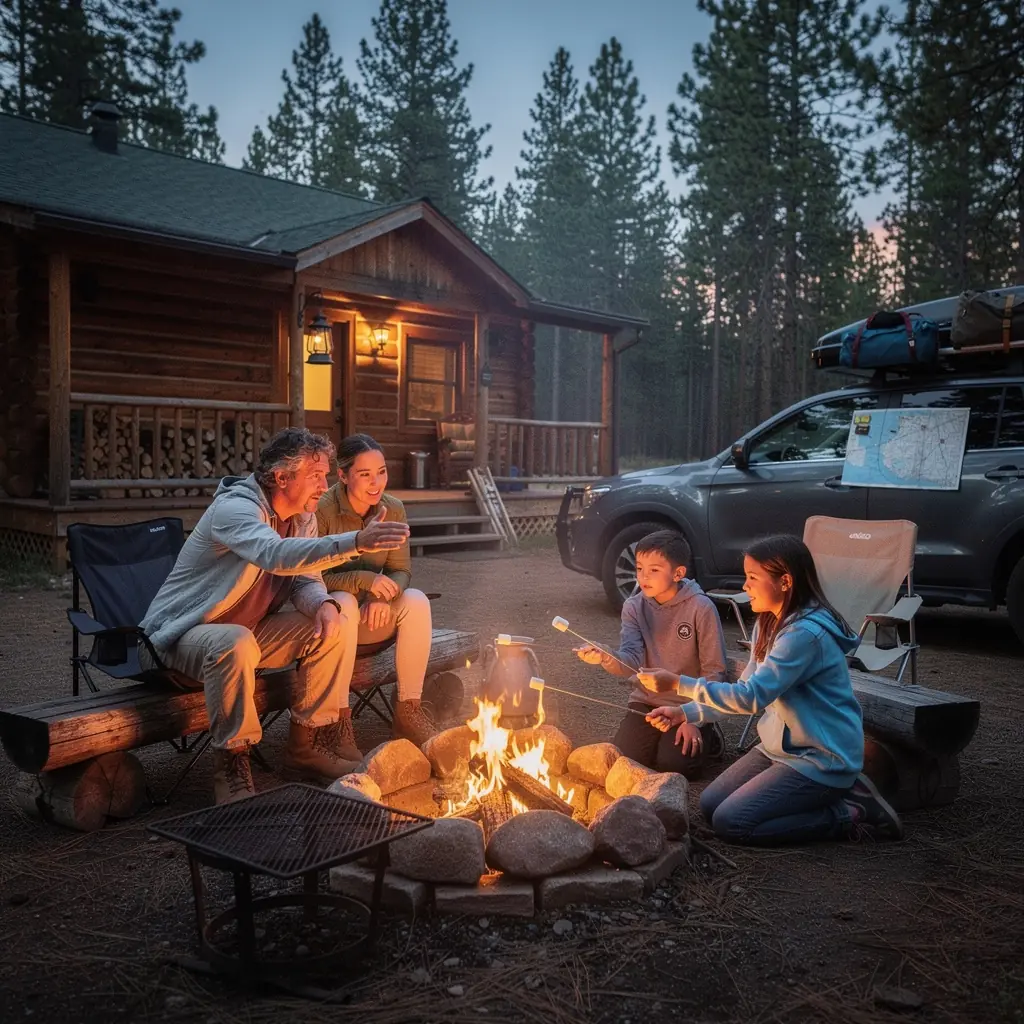 Изображение автомобиля на дороге с графикой, иллюстрирующей полис страхования ответственности.